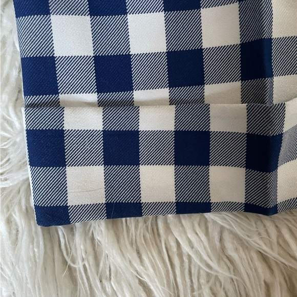 Vintage Solo’s By Country Set Wide Leg Blue and White Check Pleated Pants 25x30 - Picture 8 of 11